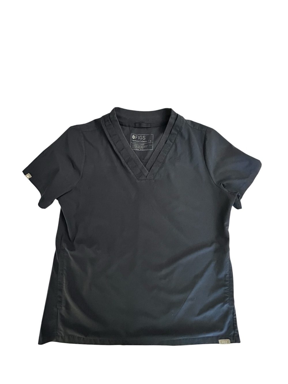 FIGS Mira FORMx™ Ribbed V-Neck Scrub Top Navy Blue M style W22SW1005 PO 2376